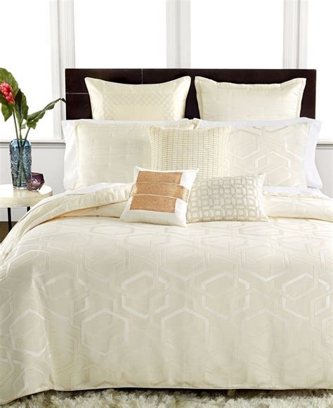 Hotel Collection Verve Full Queen Comforter Ivory Z740 Hotel