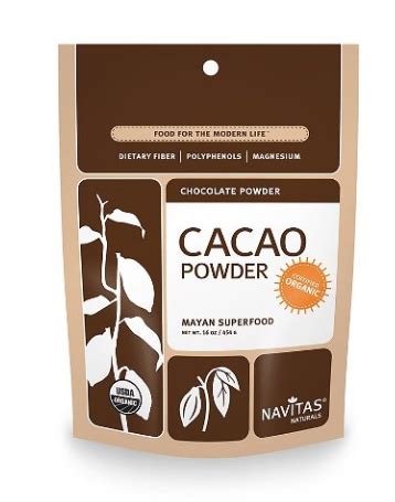 Navitas Naturals Organic Cacao Powder 16 Oz Pouches Pack Of 2