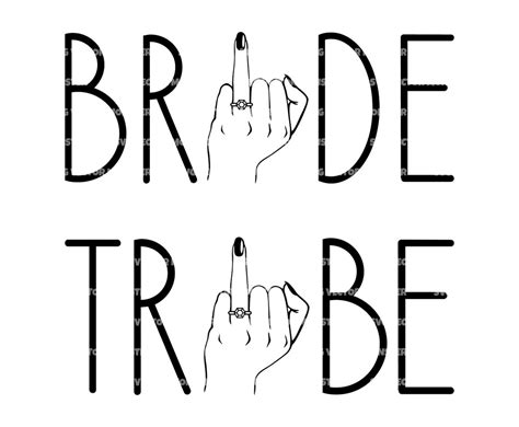 Bride Tribe Svg Bride Squad Svg Wedding Finger Svg Vector Etsy