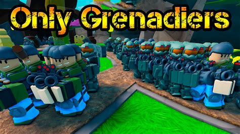 Only Grenadiers Mercenary Base Fallen Mode Roblox Tower Defense Simulator Youtube