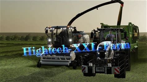 LS 22 Hightech XXL Farm 53 Grassilage mit neuem Häcksler herstellen