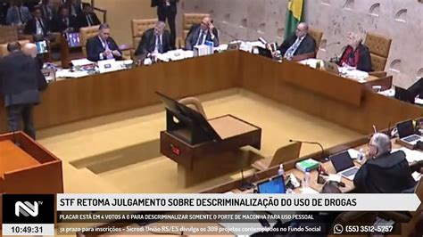 Stf Retoma Julgamento Sobre Descriminalização Do Uso De Drogas Youtube