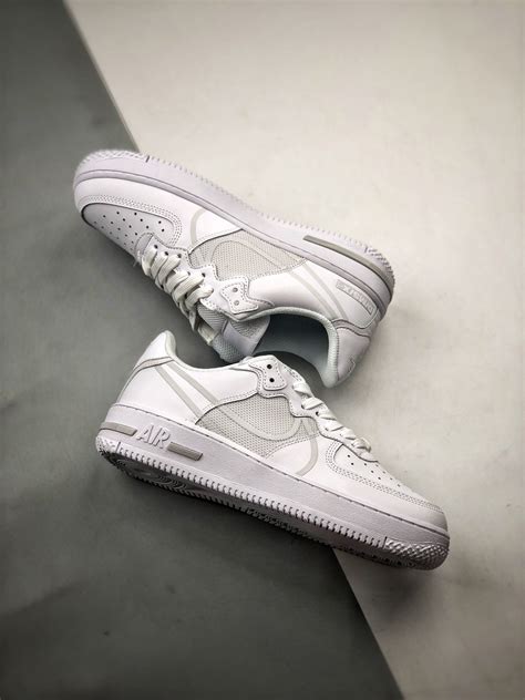 Nike Air Force 1 React Dmsx In “white Pure Platinum” For Sale Print Crafted Creations