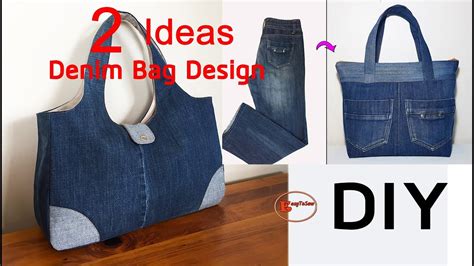 2 Diy Denim Bag Design Ideas To Make Bag Sewing Tutorial Youtube