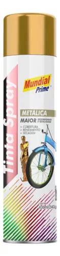 Tinta Spray Metalica Dourado 400ml Uso Geral Mundial Prime MercadoLivre