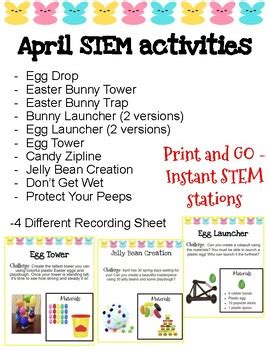 April STEM Stations 12 Activities By Tight Shipwreck Creates TPT