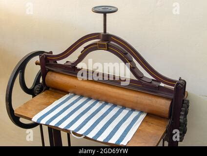 Old Iron Clothes Mangle Stock Photo Alamy