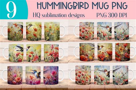 Hummingbird Mug Png Sublimation Bundle Graphic By Amorclipart