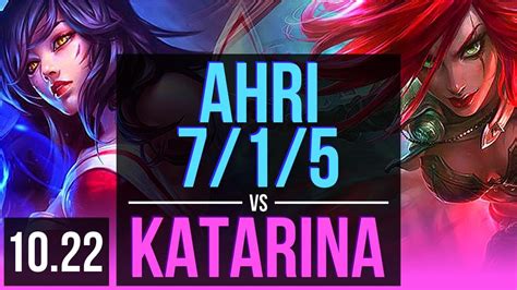 Ahri Vs Katarina Mid M Mastery Dominating Tr Diamond