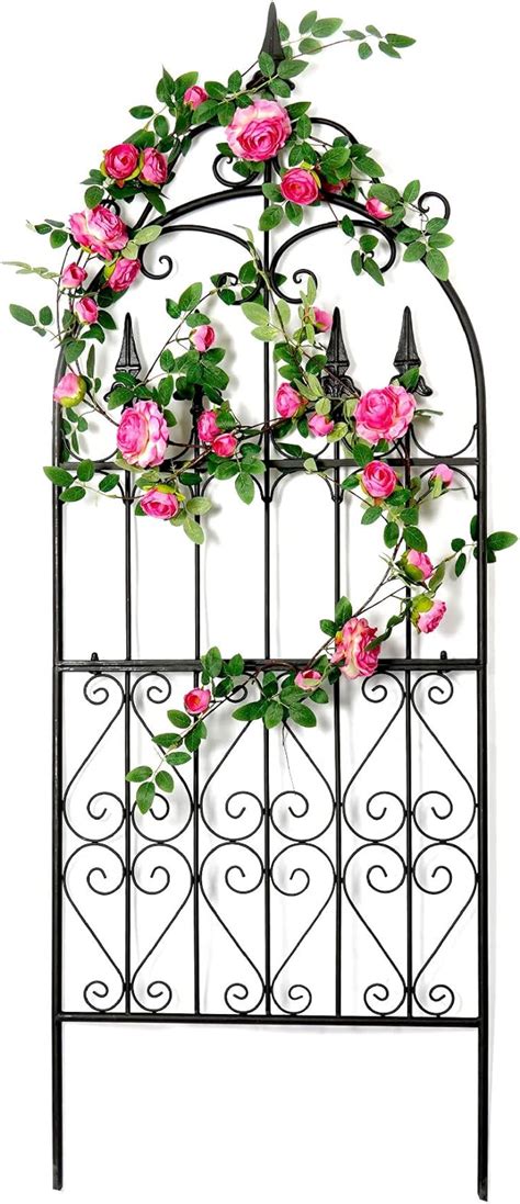 SCENDOR Garden Trellis 60 X 21 7 For Climbing Plants 5FT Metal Iron