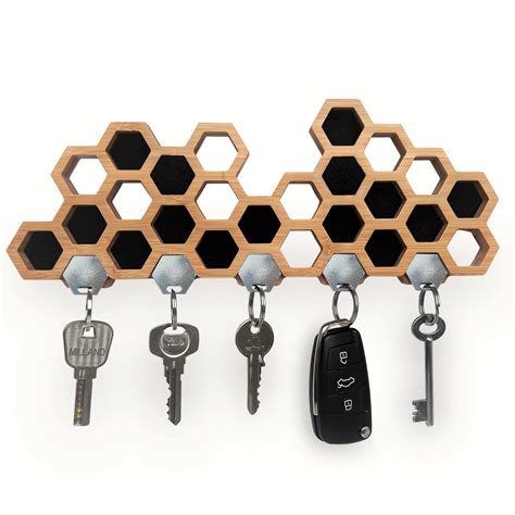 Decorative Key Holder For Wall Honeycomb Magnetic Key