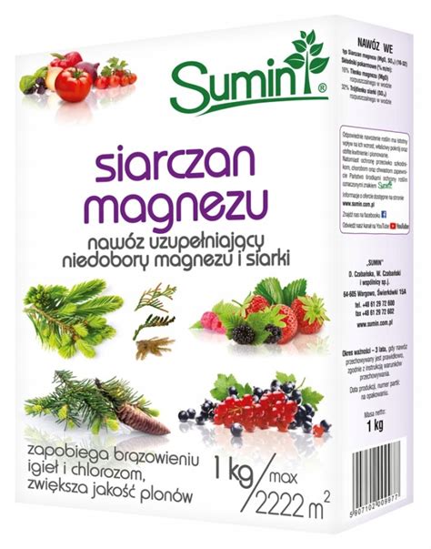 Siarczan Magnezu Kg Sumin Cena Opinie Rodki Ochrony