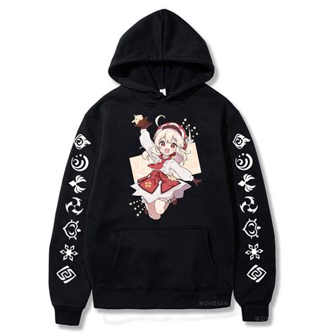 Genshin Impact Hoodies Kawaii Klee Printing Hoodie Multi Colors Genshin Star