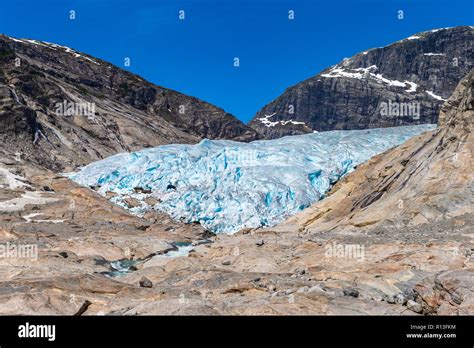 Nigardsbreen A Glacier Arm Of The Large Jostedalsbreen Glacier