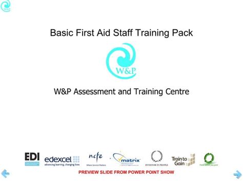 Basic First Aid Awareness Training Preview Ppt