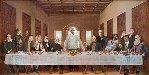 Last Supper Of Science Art By Nick Farrantello From Left To Right