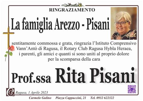 Funerali E Annunci Funebri A Ragusa Rita Pisani Funer