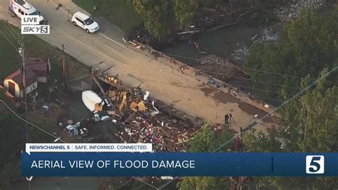 Aerial Views Of Waverly Flood Damage Youtube