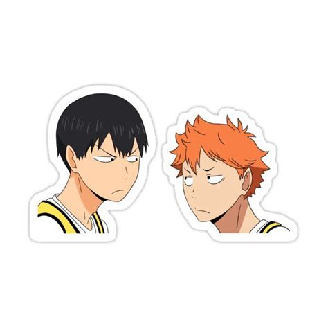 Matching Icons Kageyama And Hinata Sticker By Taesteax Stickers