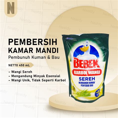 Jual Bebek Karbol Pembersih Lantai Sereh Pouch 450 ML Shopee Indonesia