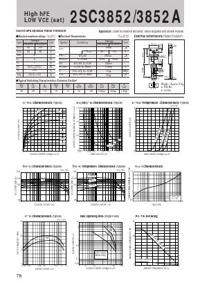 C3852 Datasheet PDF Sanken Electric Co Ltd Silicon NPN Epitaxial