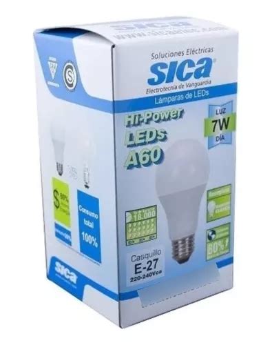 Pack 10 Lampara Led 7w 6w Sica Fria Dia Calida 220v Foco E27