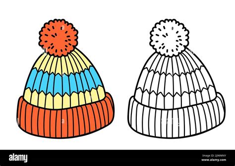 Knitted Winter Clothes Vector Flat Illustration Skarf With Pattern Stock Vector Image And Art