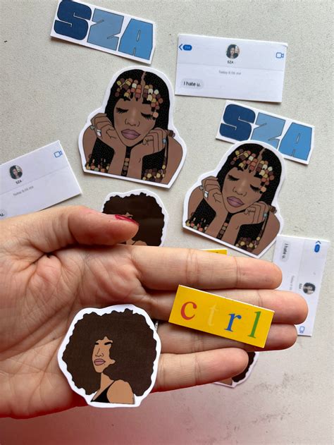 Sza Sticker Pack Sza Stickers I Hate U Sticker Tde Sticker Etsy