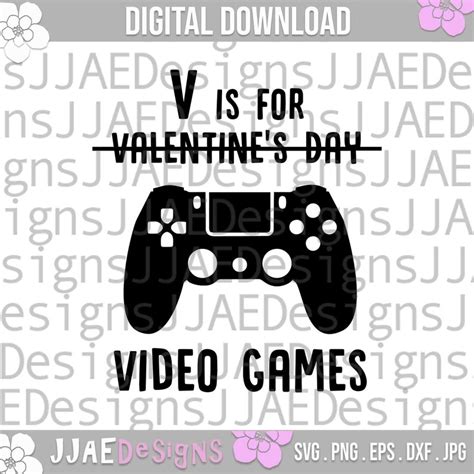 V Is For Video Games Svg Gamer Svg Gaming Video Game Svg Etsy