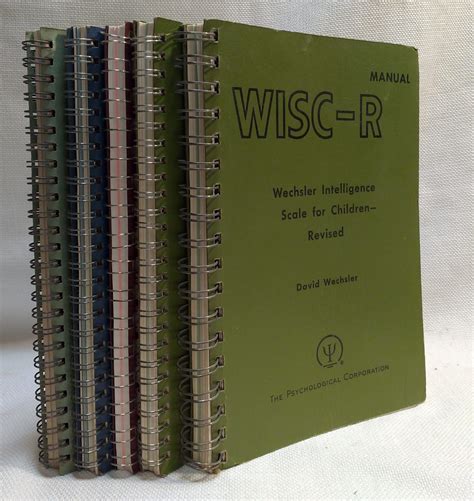 [IQ Testing] The Wechsler Intelligence Scale [manuals]: "Wechsler ...