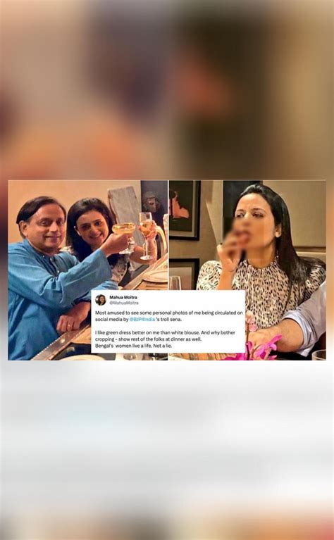 Moitra Responds As Pics Of Her Raising A Toast With Tharoor Posing