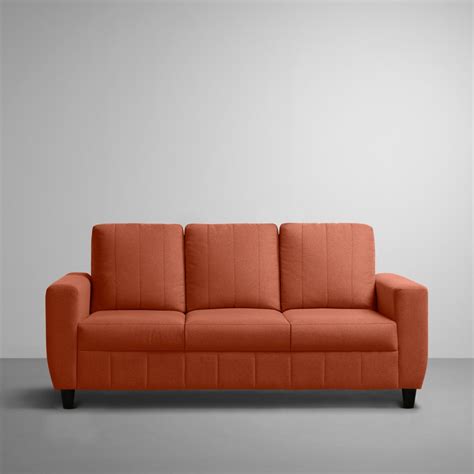 Buy Sofa Bae 3 Seater Orange Color Sofa Online In India Sleepyhead