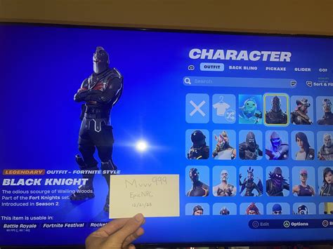 Black Knight Season 1 OG Account With All Account Info Including Email