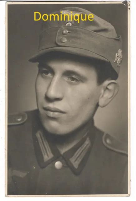 ORG FOTO PORTRAIT PK Soldat Gebirgsjäger Edelweiß Uniform Kappe 1943