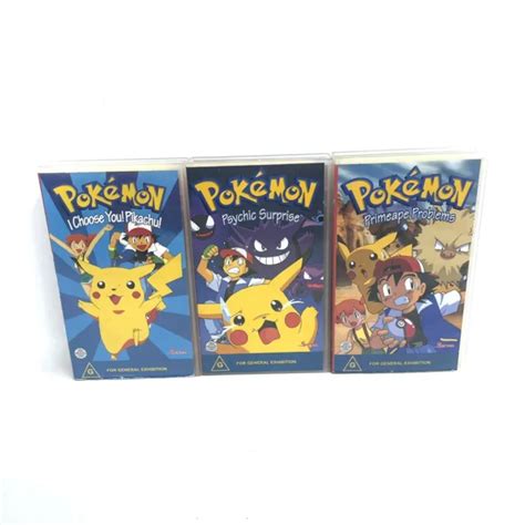 Pok Mon Lot Of X Vhs Tapes I Choose You Pikachu Psychic Surprise