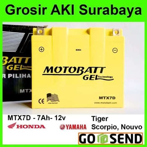 Promo Aki Motor Scorpio Yamaha Motobatt Mtx7D Motobat Aki Motor Baterai