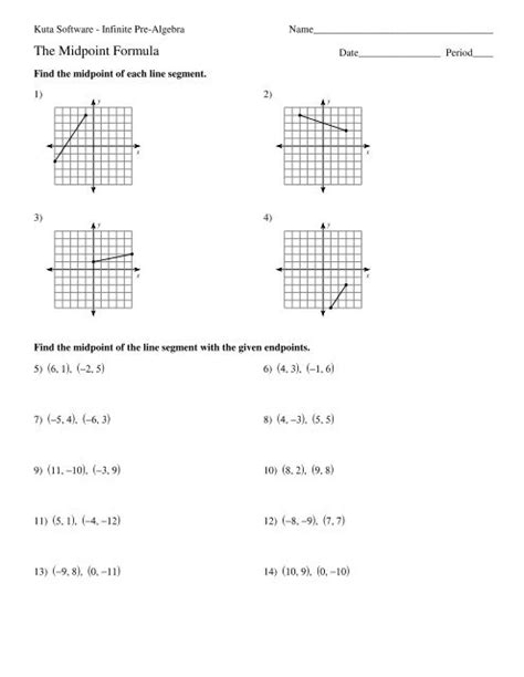 Distance And Midpoint Worksheet Answers Englishworksheet My Id