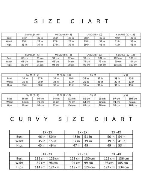 Mapalé Size Chart —