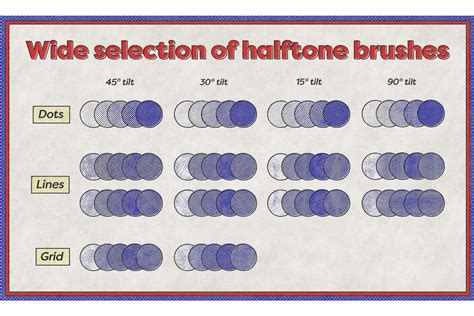 Halftone Comic Tool Set Design Cuts