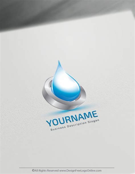 3d Water Drop Logo Template Design Free 3d Oil Logos