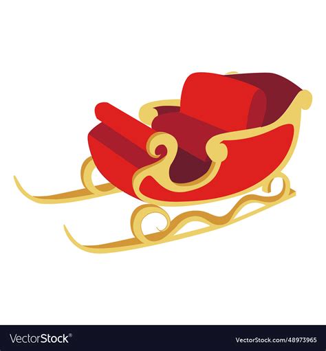 Santa sleigh christmas Royalty Free Vector Image