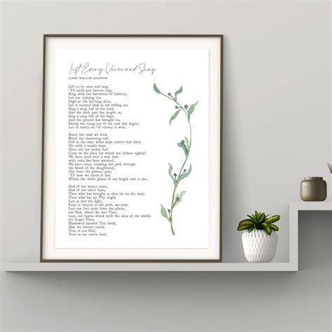 Lift Every Voice and Sing James Weldon Johnson Poem - Etsy