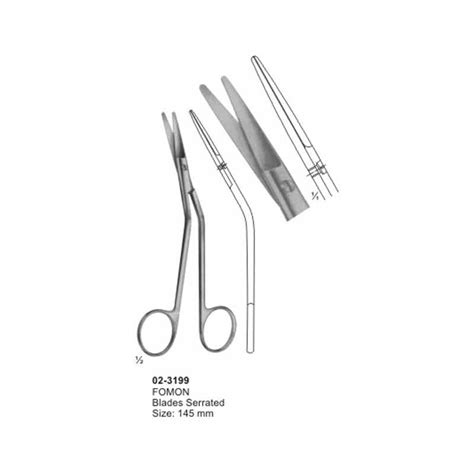 Fomon Scissors Serrated Blades Mm Nursing Instruments