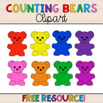 Counting Bears Clip Art By Rooted In Centers TPT