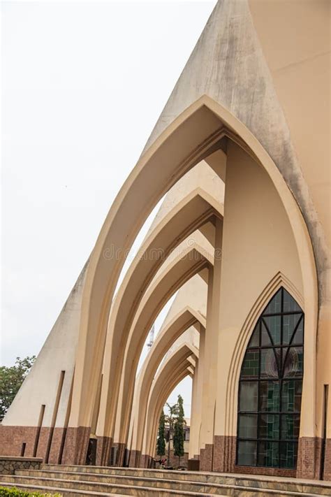 Exterior Of Catholics Church In Abuja With Arches Crosses Decorative