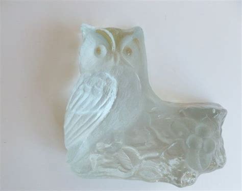 Viking Glass Owl Vintage Handmade Studio Art Glass Bookend Etsy