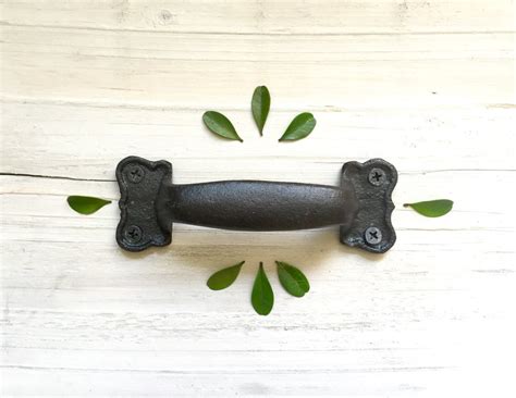 LARGE Black Cast Iron Drawer Or Door Handle For Farmhouse Etsy