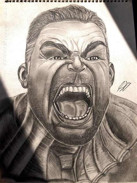 Hulk Angry Face Drawing