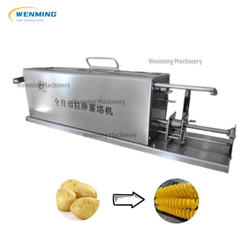 Electric Spiral Potato Cutter Chips Slicer Machine Stainless Steel Wm