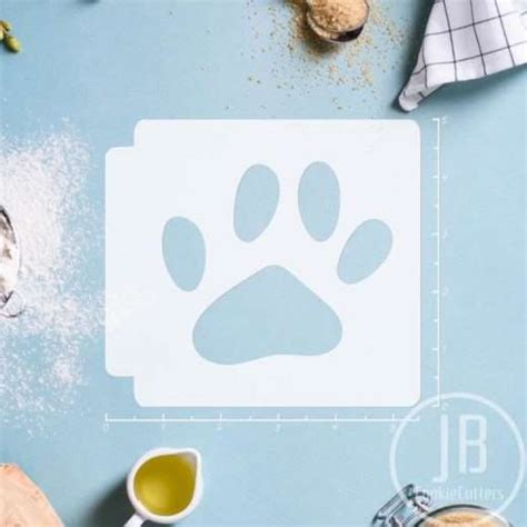 Lynx Paw Print 783-B177 Stencil | JB Cookie Cutters